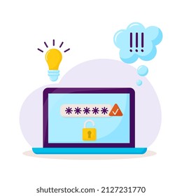 Login page with password. User Remember Account Lost Password. Concept of account access, protection, account security.