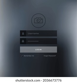 diseño de plantilla de página de inicio de sesión para sitio web o aplicación de temas oscuros