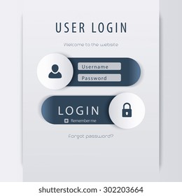 Login page template, vector illustration, eps10, easy to edit
