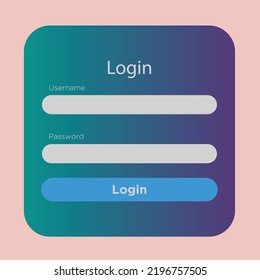 login panel, modern login page design template