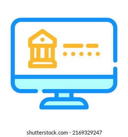 login and password for access in online banking color icon vector. login and password for access in online banking sign. isolated symbol illustration