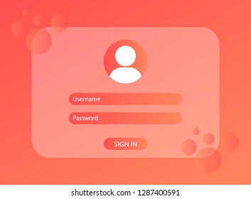 Login and password to login. Authorization. Login design.