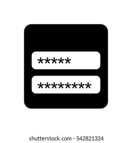 login and password icon vector illustration design
