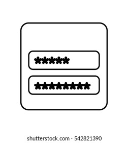 login and password icon vector illustration design