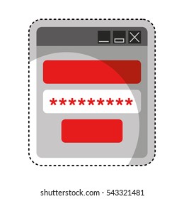 login and password icon vector illustration design
