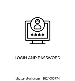 Login und Passwort Symbol in Vektorgrafik. Logotyp