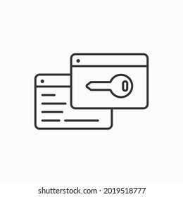 Login and password line icon