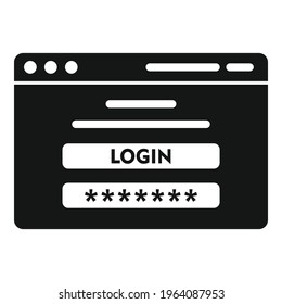 Login personal information icon. Simple illustration of Login personal information vector icon for web design isolated on white background