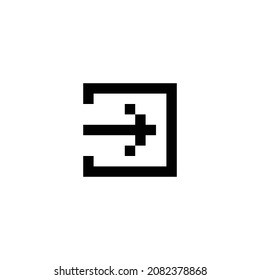 diseño de icono perfecto de píxel de inicio de sesión. Diseño de estilo plano aislado en un fondo blanco. Ilustración del vector
