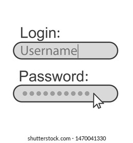 Login profile design sign - vector