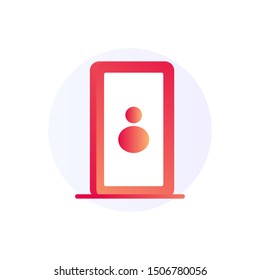 Login with profiles icon with gradient style. Perfect for business and presentation