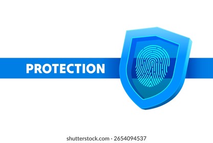 Login protection, fingerprint access, access and security technologies. Vector illustration