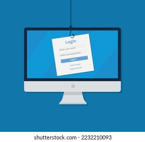 Login and Register Form with Blue Theme for Desktop Application or Website eps 10