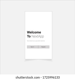 Login / Register Page UI UX Wireframe Design