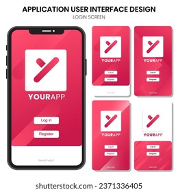 Login- und Registrierungsanzeige für mobile Benutzeroberfläche