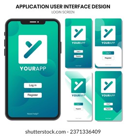 login and registration display mobile user interface