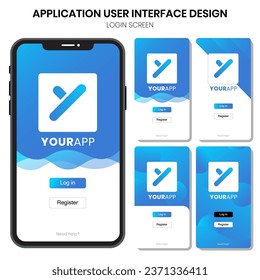 login and registration display mobile user interface