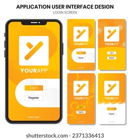 login and registration display mobile user interface