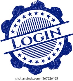 Login rubber grunge texture stamp