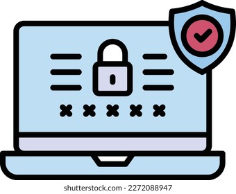 Interfaz de pantalla de inicio de sesión Ilustración del concepto de material, diseño del icono del vector de pantalla protegido por contraseña, Padlock con señal de protección de seguridad, computación en nube y servicio de alojamiento de Internet Símbolo,
