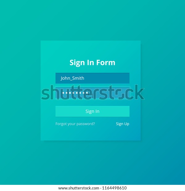 Sign In Form Template from image.shutterstock.com