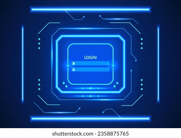 Login screen technology To log in to use It is a technology screen combined with technology circuits. Suitable for work that is mainly related to technology.