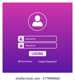 UI de pantalla de inicio de sesión, Diseño de UX, interfaz de usuario de aplicación web móvil, formulario de registro, aplicación móvil, inicio de sesión color púrpura y rosa