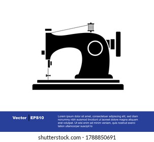 Login screens for websites and mobile apps related to the sewing machine icon.