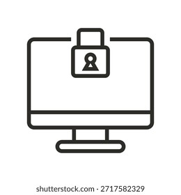 Inicio de sesión de seguridad en Vector sobre fondo blanco