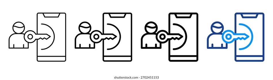 Ícone de Sessão de Login Conjunto de Coleta de Outline Diferente