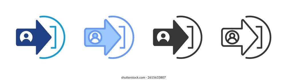 Login Session icon set multiple style collection