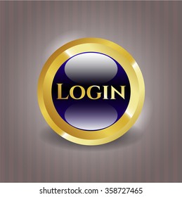 Emblema brillante de inicio de sesión