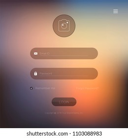 Login And SIgn Up Forms, Ui Design. Vector
