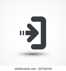 Login sign icon. Arrow.
