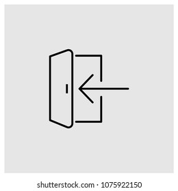 Login sign icon in trendy flat style isolated on grey background, modern symbol vector illustration for web