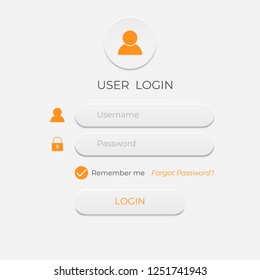 Login and sign in user interface. Business website modern ui template.