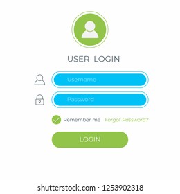 Login and sign in user interface. Business website modern ui template.
