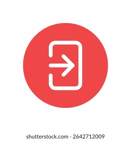 Login or sign-in icon featuring a right-facing arrow entering a rectangular box symbolizing user access, entry, or authentication.