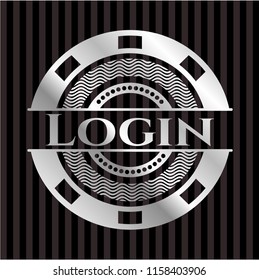Login silver shiny emblem