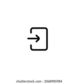 Login simple flat icon vector illustration