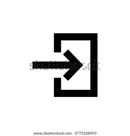 Login solid icon for user access