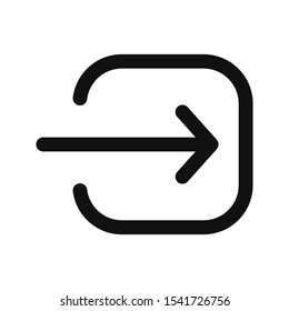 Login square arrow vector icon. Editable icon for web and mobile.