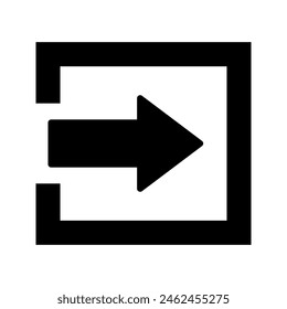 Login square arrow vector icon. Editable icon for web and mobile color editable