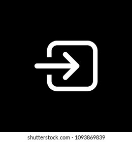 Login square vector icon