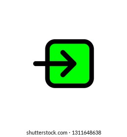 Login square vector icon