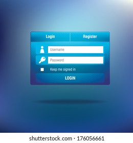 Login template form, eps 10 - vector illustration