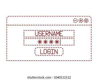 login template isolated icon