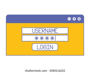 login template isolated icon
