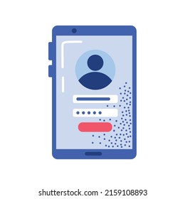 login template with smartphone icon