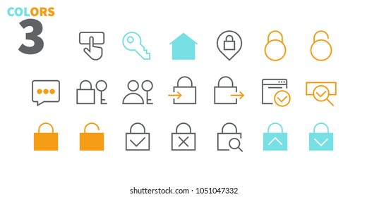 Login UI Pixel Perfect Well-crafted Vector Thin Line Icons 48x48 Ready for 24x24 Grid for Web Graphics and Apps with Editable Stroke. Simple Minimal Pictogram Part 1-3